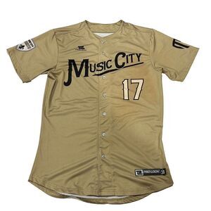 Pro Look Music City Saints Gold Black Button Up Jersey Size 38